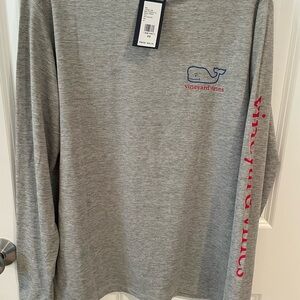 Vineyard Vines Gray Long Sleeve Tee Casual Comfort